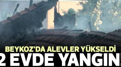 Beykoz’da 2 katlı müstakil evin çatısında yangın