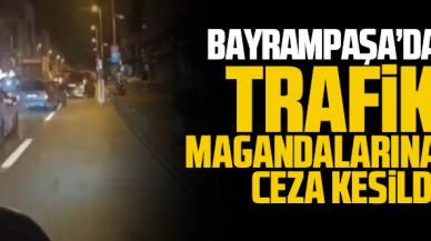 Bayrampaşa'da trafiği tehlikeye düşüren sürücülere ceza