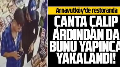 Arnavutköy'de restoranda çanta çalan şüpheli kredi kartını kullanınca yakalandı