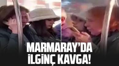 Marmaray'da ilginç kavga!