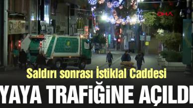 İsitklal Caddesi yaya trafiğine açıldı