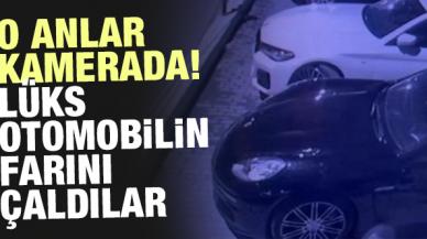 Sultanbeyli'de lüks otomobilin farını çaldılar! O anlar görüntülendi