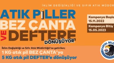 Kartal’da Atık Piller Bez Çanta Ve Deftere Dönüşüyor