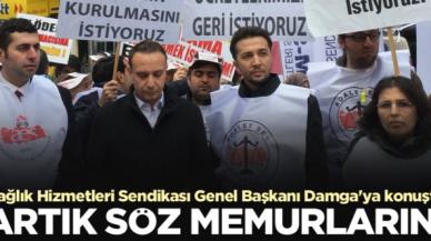 Sağlık Hizmetleri Sendikası Genel Başkanı Özlem Akarken Damga'ya konuştu: Artık söz memurların!