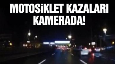 İstanbul'daki motor kazaları kamerada