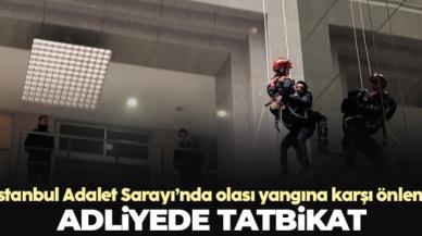 İstanbul Adalet Sarayı’nda yangın tatbikatı yapıldı