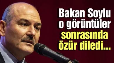 Bakan Süleyman Soylu, o görüntüler sonrası özür diledi