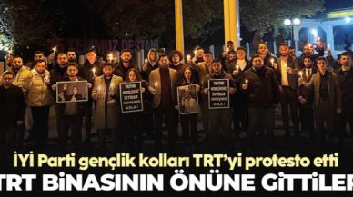 İYİ Parti İstanbul İl Gençlik Kolları TRT'yi protesto etti