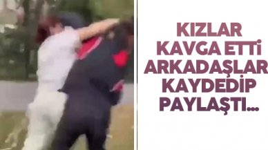 Beylikdüzü'nde iki genç kız kavga etti arkadaşları çekip paylaştı