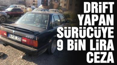 Avcılar'da drift atan sürücüye 9 bin 125 lira ceza