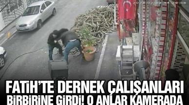 Fatih'te dernek çalışanları birbirine girdi!