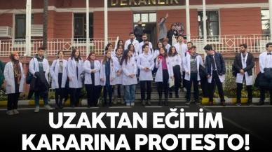 Cerrahpaşa'da uzaktan eğitim kararına protesto