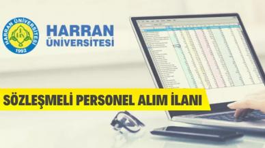 Harran Üniversitesi Sözleşmeli Personel alacak