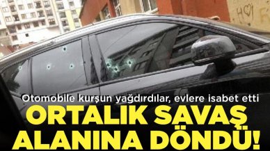 Kağıthane'de sokak savaş alanına döndü; Otomobile kurşun yağdırdılar, evlere de isabet etti