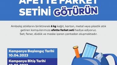 Kartal Belediyesi’nden ‘Atığı getirin, afette farket setini götürün’ Kampanyası