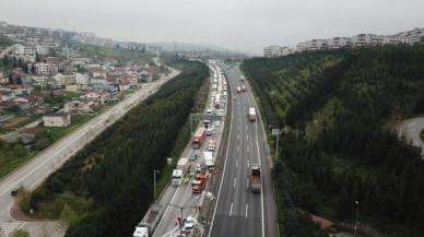 TEM Otoyolu'nda İstanbul yönü trafiğe kapandı