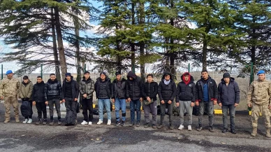 Tekirdağ'da jandarma tarafından 12 kaçak göçmen yakalandı