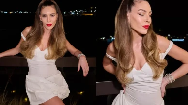 Sinem Kobal, beyaz mini elbisesi ve duru güzelliğiyle Elle gecesinde hayran bıraktı!