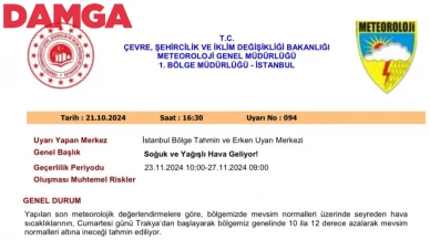 İstanbul’a Kar Geliyor: Valilik Saat Vererek Uyardı