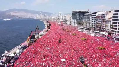 Millet İttifakı, İzmir’e çıkarma yaptı! Yüz binler Gündoğdu Meydanı’nda toplandı