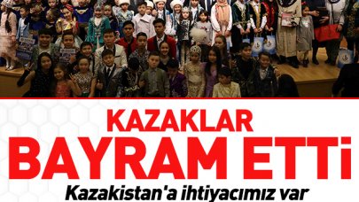 Kazaklar bayram etti