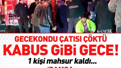 Şişli'de gecekondunun çatısı çöktü