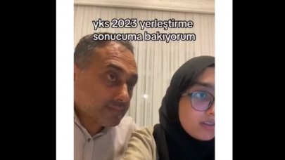 Kızının YKS sonucunu öğrenen babanın duygusal anları