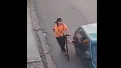 Seyir halinde giderken sürdüğü scooter’ı çaldılar!