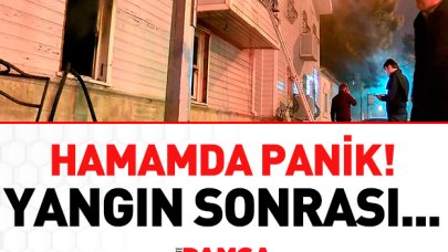 Eyüp'teki hamamda yangın paniği