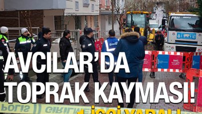 Çalışma sırasında toprak kayması: 1 işçi yaralı