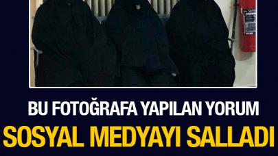 Çarşaf giyen kadınların fotoğrafına yapılan yorum sosyal medyayı salladı