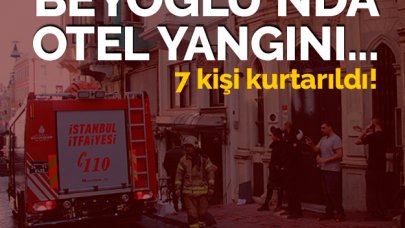 Beyoğlu'ndaki otelde yangın