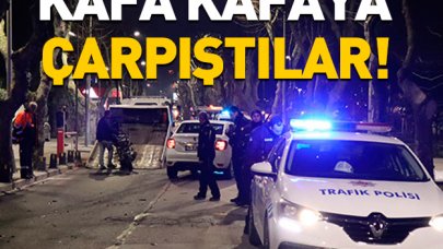 Üsküdar'da otomobil ve motosiklet kafa kafaya çarpıştı