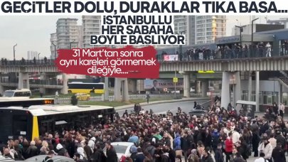 İstanbul'da toplu taşıma yoğunluğu bitmiyor!