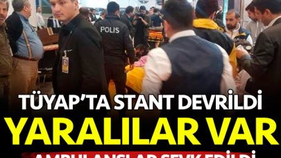 Beylikdüzü TÜYAP'ta stantlar devrildi! Çok sayıda yaralı var...