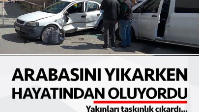 Arabasını yıkarken ölecekti!