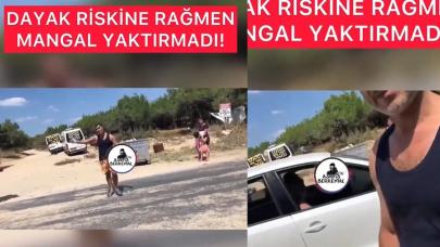 Ormanlık alanda mangal yakmak isteyenleri uyaran adam gündem oldu!