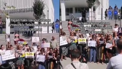 Hayvanseverler Arnavutköy Belediyesi’nin önünde toplandı: 'İşkenceyle aldığınız bu hayvanlar nerede?'