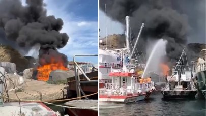 Sarıyer Rumeli Feneri'nde yangın: Hem karadan hem denizden müdahale