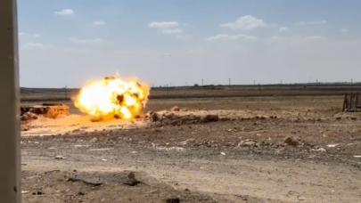 Mardin’de boş arazide bulunan mayın imha edildi