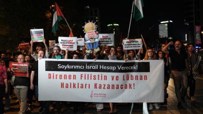 İsrail'in saldırıları İstanbul'da protesto edildi