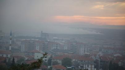 Yakılan anızlar Edirne semalarını dumanla kapladı!