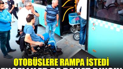 Engelliler de rahatça otobüse binsin