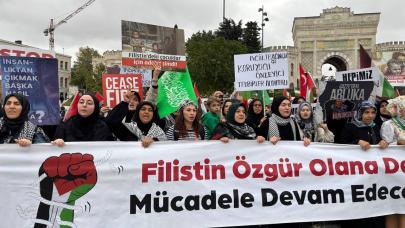 Fatih'te İsrail protestosu yapıldı