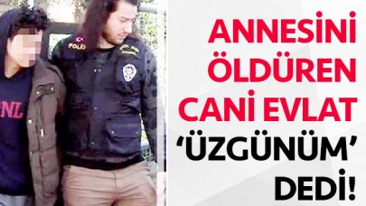 Annesini öldürdü üzgünüm dedi