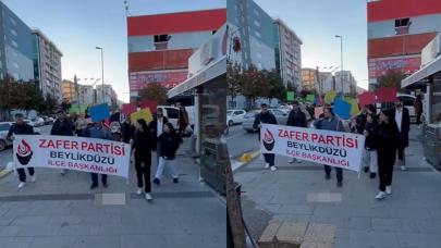 Beylikdüzü Zafer Partisi teşkilatı Yenidoğan Çetesi'ni protesto etti