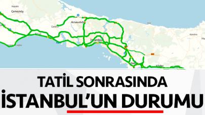 Tatil sonrası İstanbul trafiği bomboş