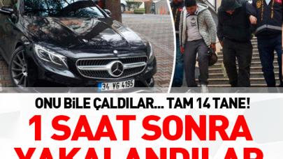 Kontak anahtarlarını bile çaldılar... 1 saat sonra yakalandılar