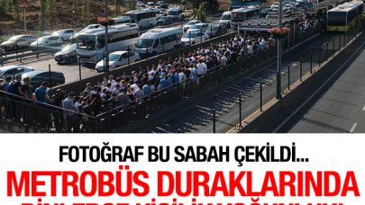 Metrobüs duraklarında izdiham!