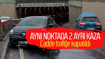 Bakırköy'de aynı noktadaki iki kaza caddeyi kapattırdı